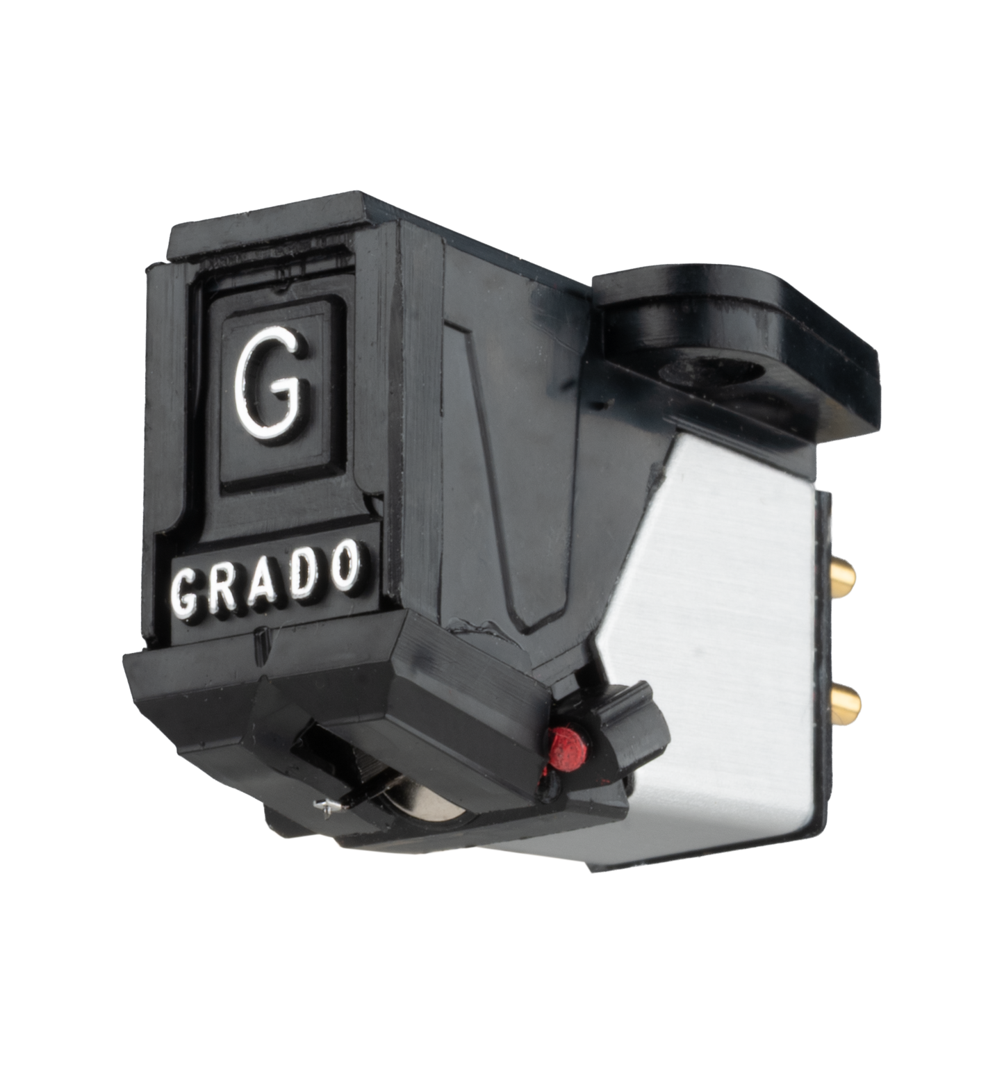 Close up photo of the Red4 Cartridge which is black and silver with a large G and the word GRADO on the front in silver letters.