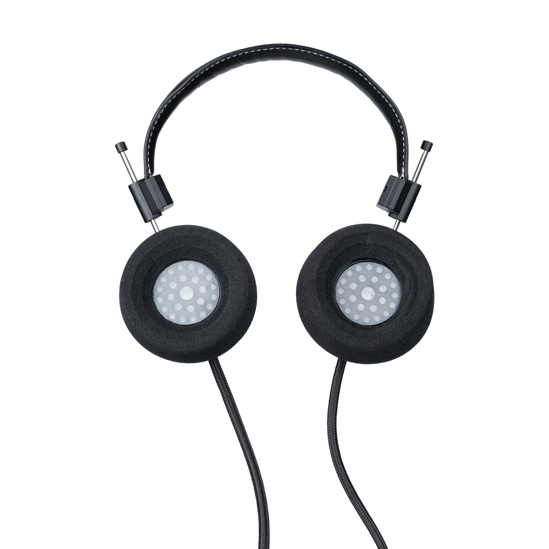 Photo of the RS1 Headphones with the ear cushions facing the camera.