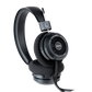 Photo of Grado SR60 Headphones taken from the 3/4 view - One ear cup is facing down while the other ear cup is facing outward - showing the model name in the center - SR60 - and the words - The Classic Series - and - Grado Labs - written along the edge of the ear cups.