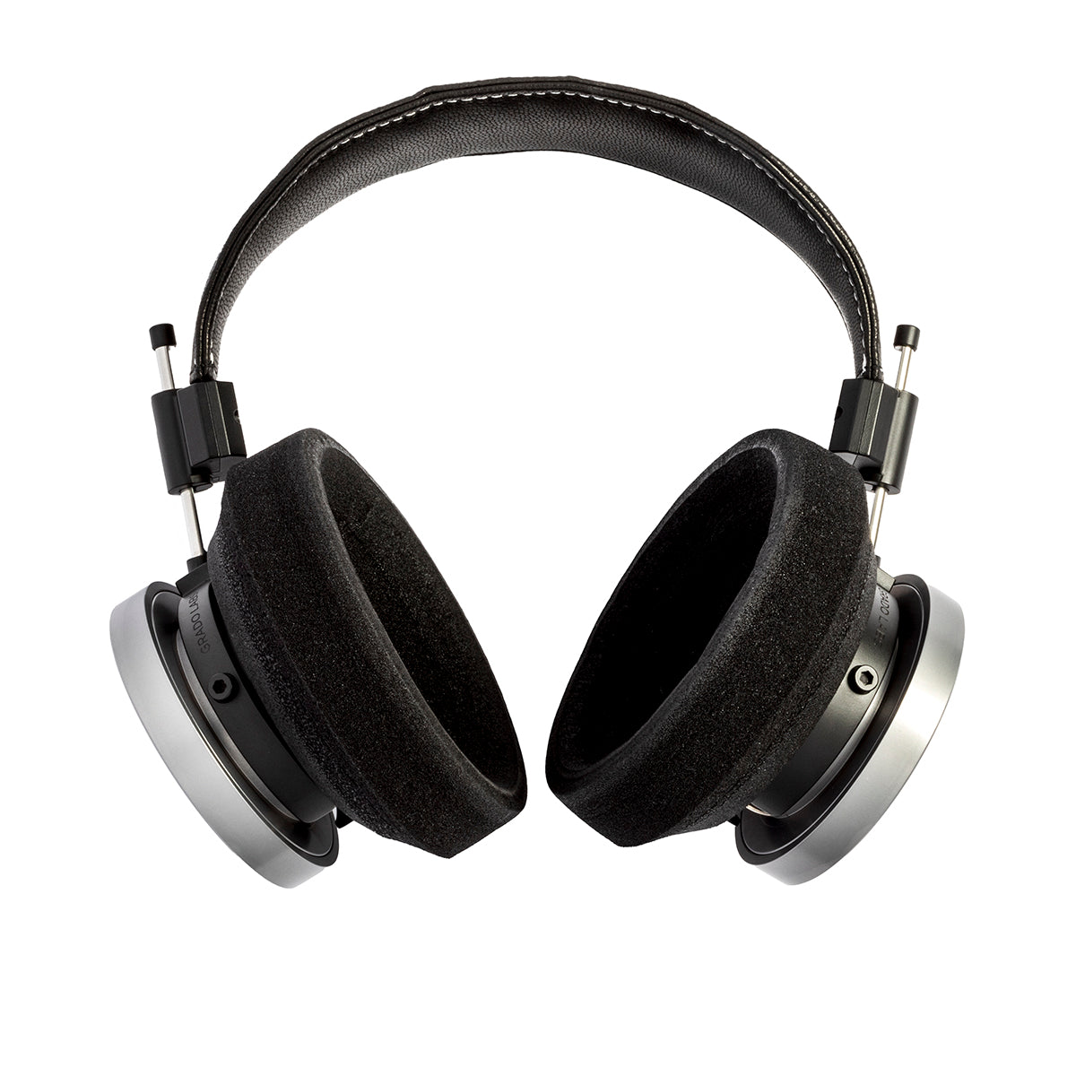 Photo of the HP100SE Headphones on a white background. You can see the inside of the cushions.