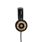 Photo of the Grado Hemp Headphones taken from the side - the Grado logo is featured in the center of the ear cup.