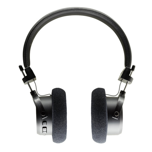 Photo taken from the back of the GW100X headphones on a white background.