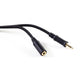 Photo of the grado mini extension cable - which is black on a white background.